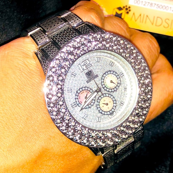 REAL DIAMOND EXCLUSIVE collection mens Bling watch - Picture 9 of 17